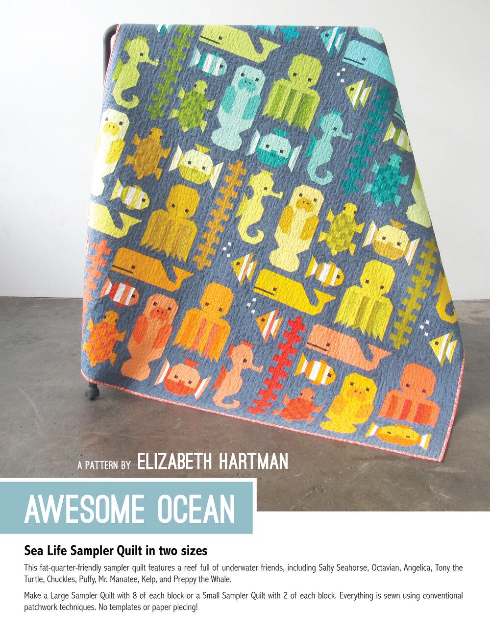 Robert Kaufman Elizabeth Hartman - Awesome Ocean Quilt Kit