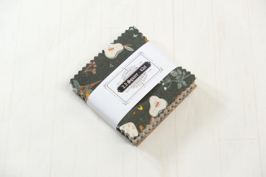 Pumpkin Spice by Simple Simon & Co Riley Blake - Olive Curation - Precuts - Mini Charm Pack - 2.5" Squares - 100% Quilting Cotton - 42ct
