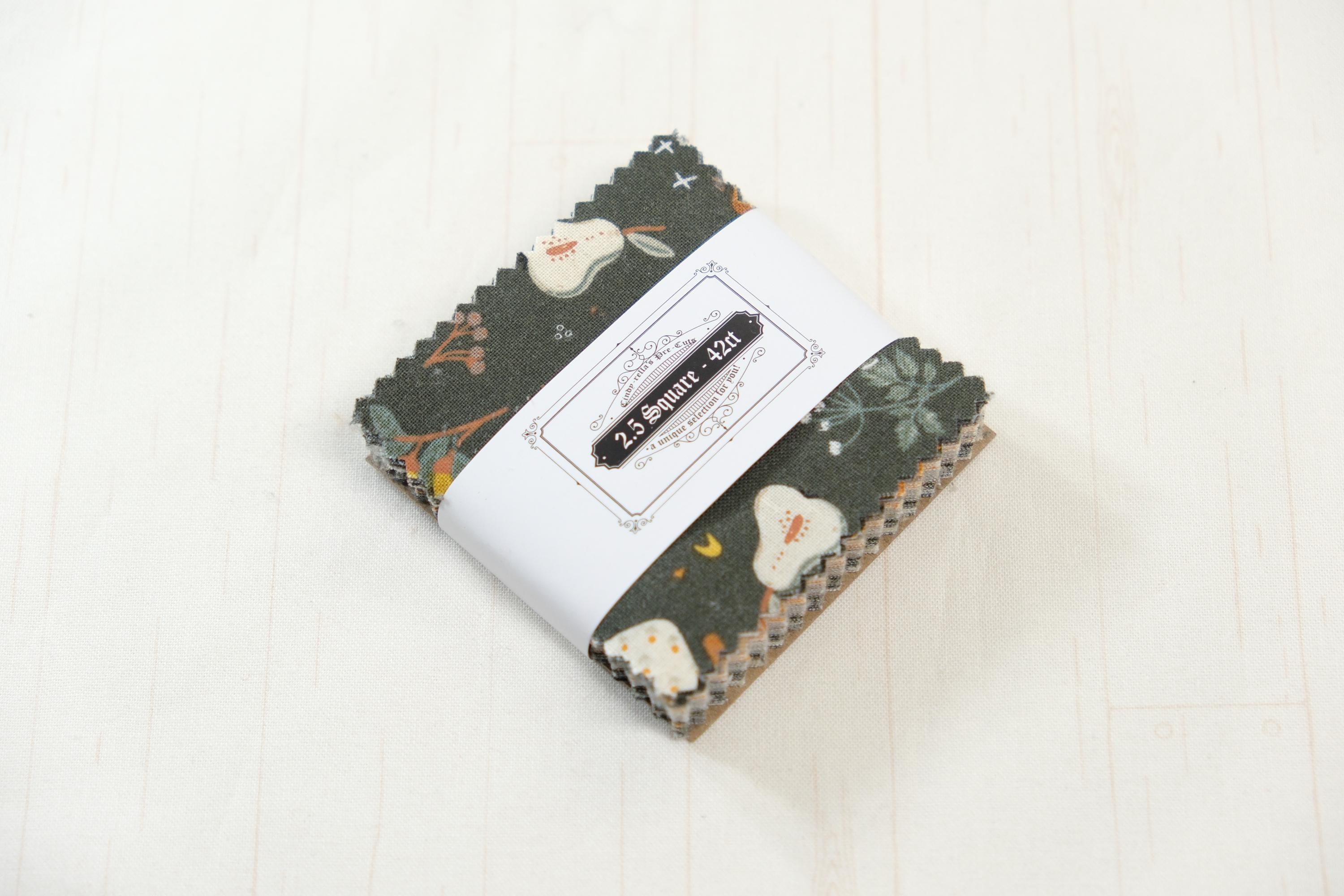 Pumpkin Spice by Simple Simon & Co Riley Blake - Olive Curation - Precuts - Mini Charm Pack - 2.5" Squares - 100% Quilting Cotton - 42ct