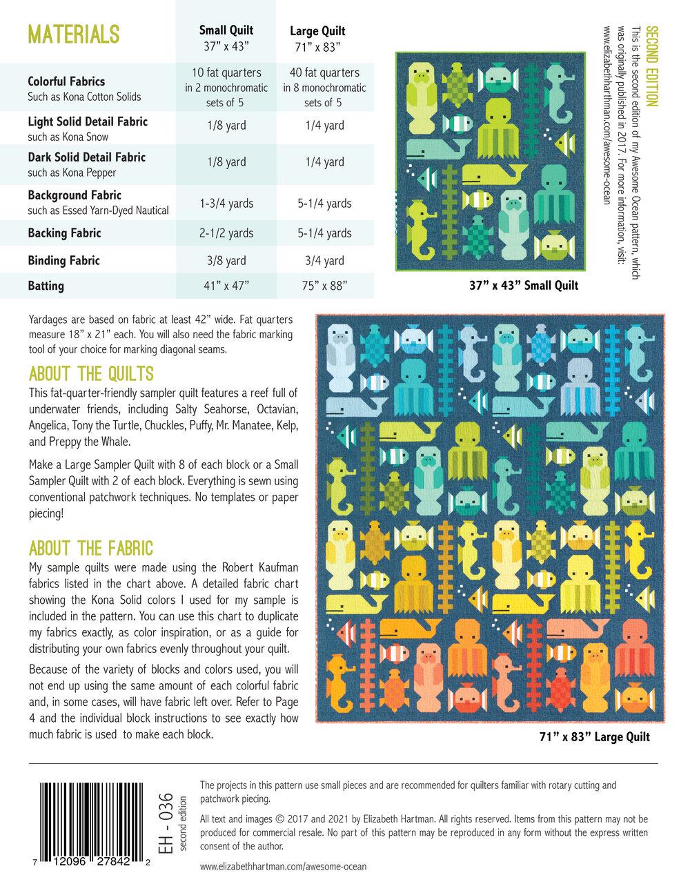 Robert Kaufman Elizabeth Hartman - Awesome Ocean Quilt Kit