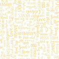 Kimberbell Red, White and Bloom - Wordy Words Yellow (Quilting Cotton, Sold by the Yardage)