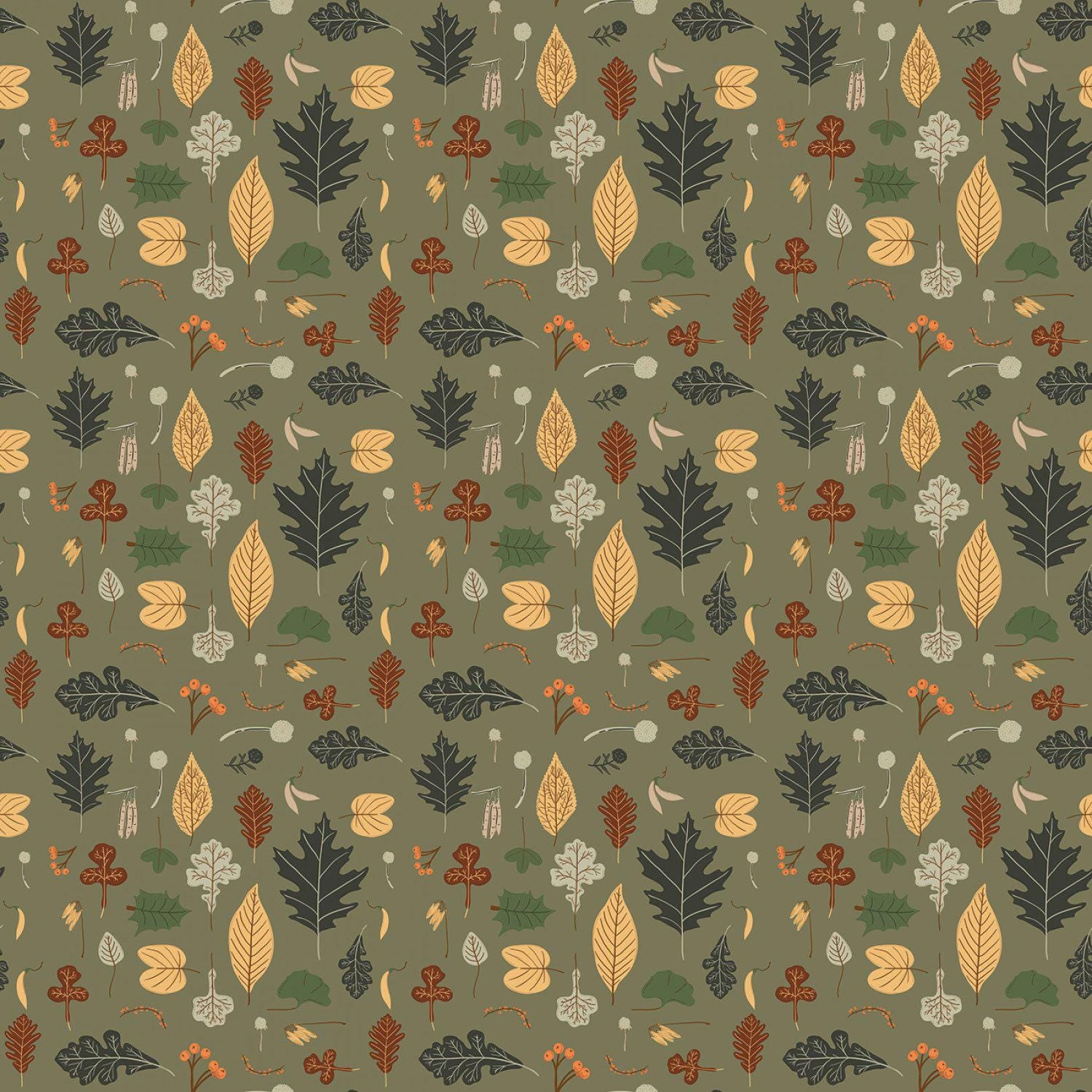 Pumpkin Spice by Simple Simon & Co Riley Blake - Olive Curation - Precuts - Charm Pack - 5" Squares - 100% Quilting Cotton - 42ct