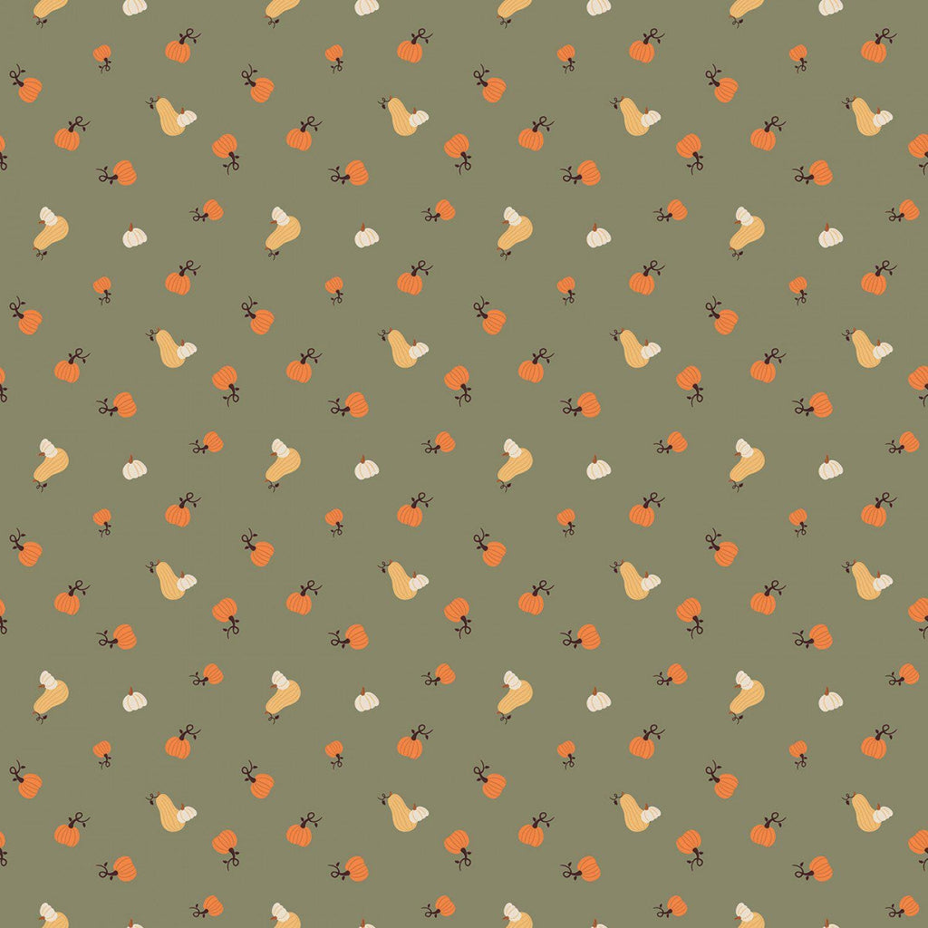 Pumpkin Spice by Simple Simon & Co Riley Blake - Olive Curation - Precuts - Charm Pack - 5" Squares - 100% Quilting Cotton - 42ct