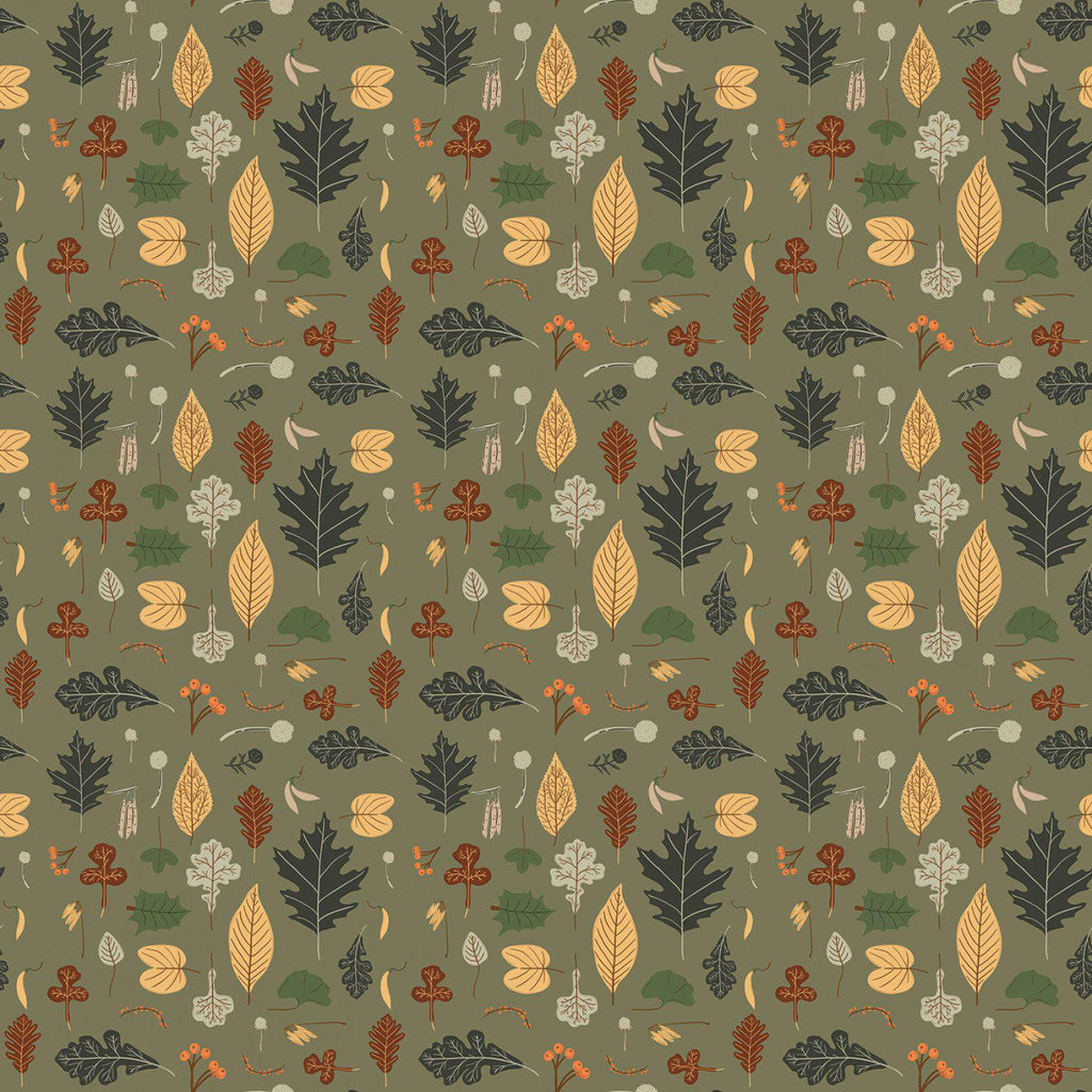 Pumpkin Spice by Simple Simon & Co Riley Blake - Olive Curation - Precuts - Mini Charm Pack - 2.5" Squares - 100% Quilting Cotton - 42ct