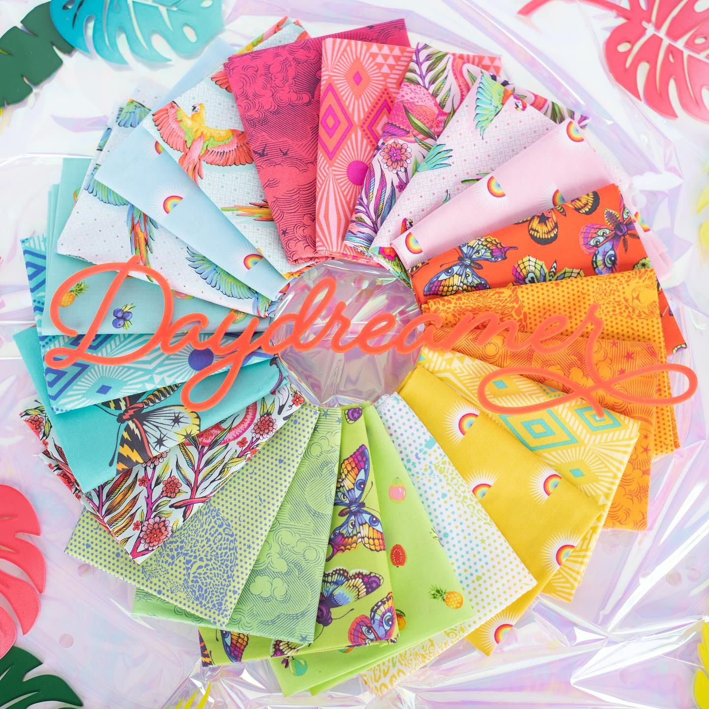 Tula Pink Daydreamer - Macaw Ya Later Mango (Quilting Cotton, Sold by the Yardage)