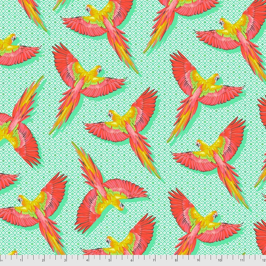 Tula Pink Daydreamer - Macaw Ya Later Mango (Quilting Cotton, Sold by the Yardage)