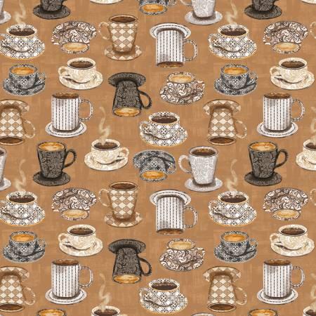 Coffee Connoisseur by Jean Plout Northcott - Curated Collection - Precuts - Charm Pack - 5" Squares - 100% Quilting Cotton - 42ct