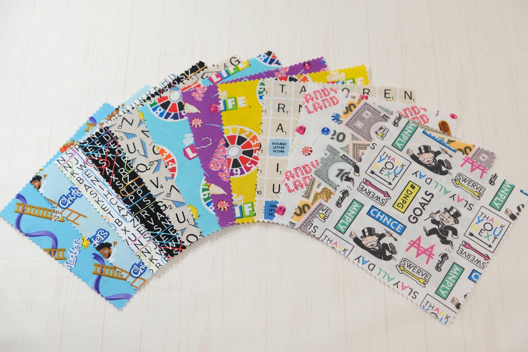 Hasbro Gaming - Curated Collection - Precuts - Charm Pack - 5" Squares - 100% Quilting Cotton - 42ct