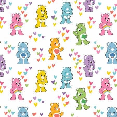 Care Bears - Curated Collection - Precuts - Charm Pack - 5" Squares - 100% Quilting Cotton - 42ct