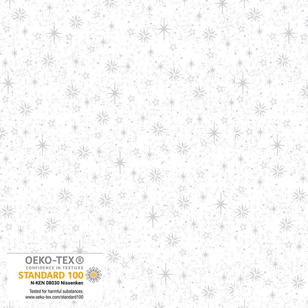 Stof Christmas - Black, Gray, White w/Metallic Silver Curation - Precuts - Mini Charm Pack - 2.5" Squares - 100% Quilting Cotton - 42ct