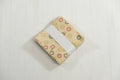 Stof Christmas - Beige w/Metallic Gold Curation - Precuts - Mini Charm Pack - 2.5" Squares - 100% Quilting Cotton - 42ct