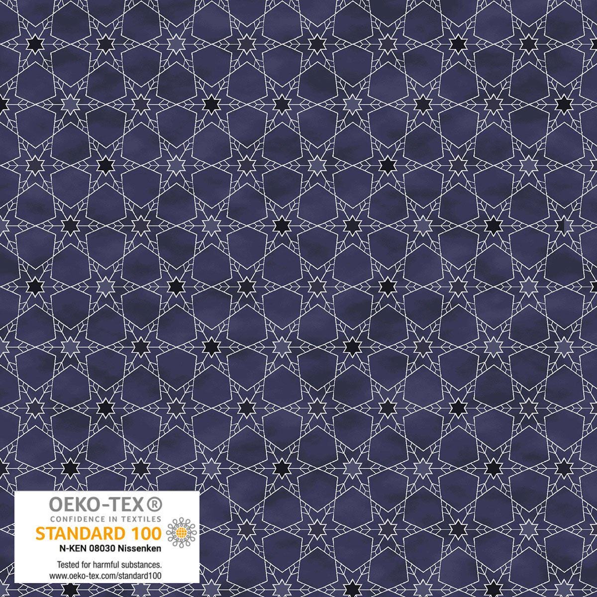 Stof Christmas - Blue w/Metallic Silver Curation - Precuts - Mini Charm Pack - 2.5" Squares - 100% Quilting Cotton - 42ct