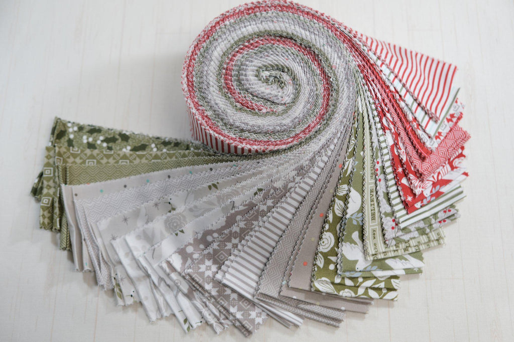 Christmas Morning by Lella Boutique Moda - Curated Collection - Precuts - Jelly Roll - 2.5" WOF Strips - 100% Quilting Cotton - 50ct
