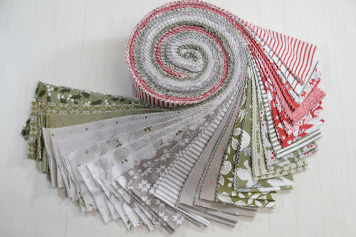 Christmas Morning by Lella Boutique Moda - Curated Collection - Precuts - Jelly Roll - 2.5" WOF Strips - 100% Quilting Cotton - 50ct