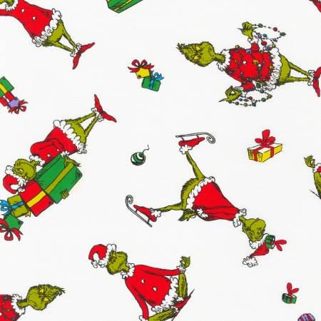 How the Grinch Stole Christmas - Whoville Christmas Curation - Precuts - Charm Pack - 5" Squares - 100% Quilting Cotton - 42ct