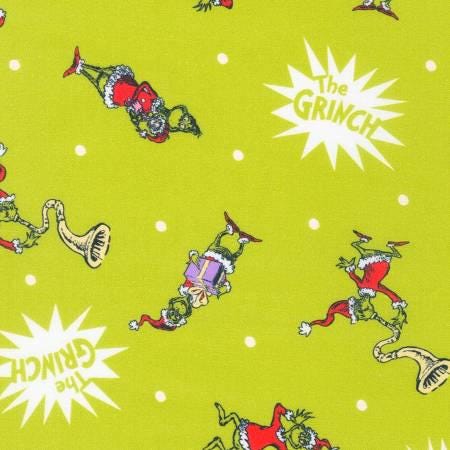 How the Grinch Stole Christmas - Whoville Christmas Curation - Precuts - Charm Pack - 5" Squares - 100% Quilting Cotton - 42ct