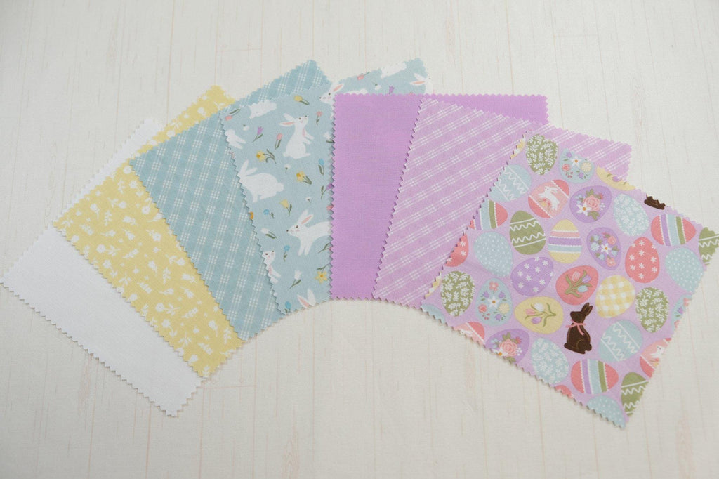 Bunny Trail by Dani Mogstad Riley Blake - Easter Eggs Curation - Precuts - Charm Pack - 5" Squares - 100% Quilting Cotton - 42ct