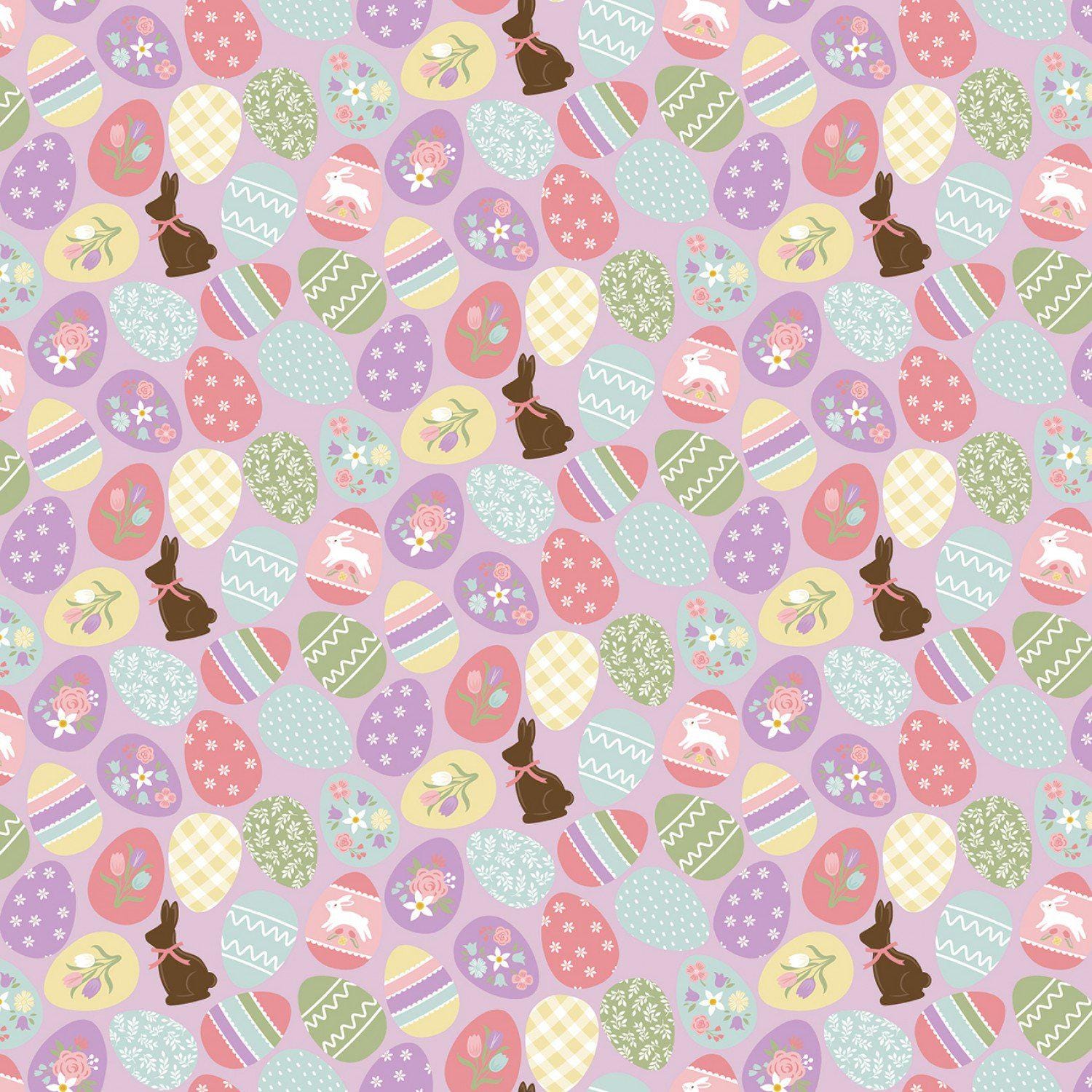 Bunny Trail by Dani Mogstad Riley Blake - Easter Eggs Curation - Precuts - Charm Pack - 5" Squares - 100% Quilting Cotton - 42ct