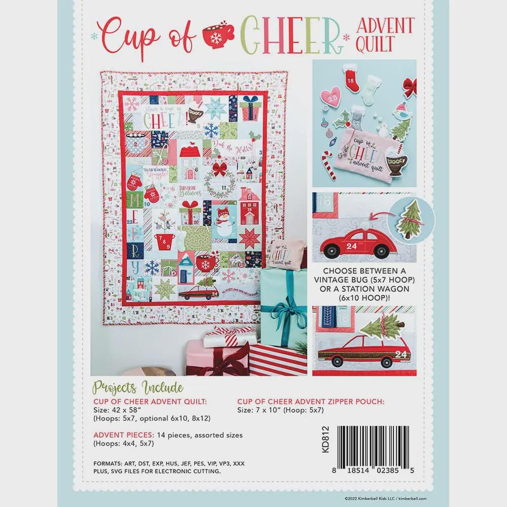 Kimberbell - Cup Of Cheer Advent Quilt - Machine Embroidery CD