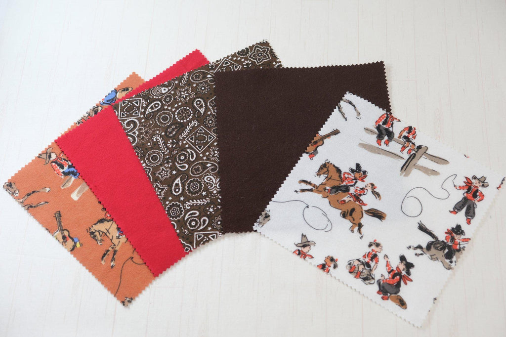 Rodeo Babes Flannel - Curated Collection - Precuts - For Rag Quilts - 6.5" Squares - 100% Cotton Flannel - 42ct