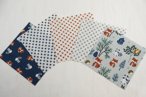 Forest Friends by Ashleigh RJR Fabrics - Curated Collection - Precuts - Charm Pack - 5in Squares - 100% Quilting Cotton - 42ct
