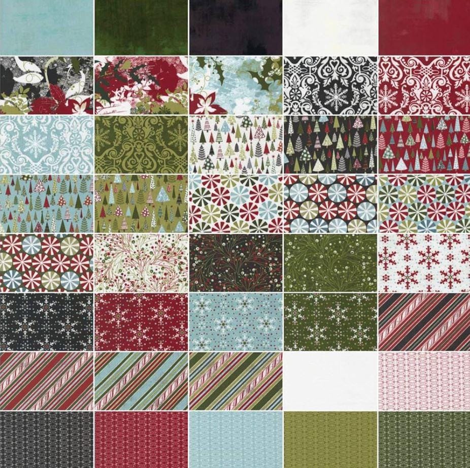 Peppermint Bark by Basic Grey Moda - Curated Collection - Precuts - Honey Buns - 1.5" WOF Strips - 100% Quilting Cotton - 40ct