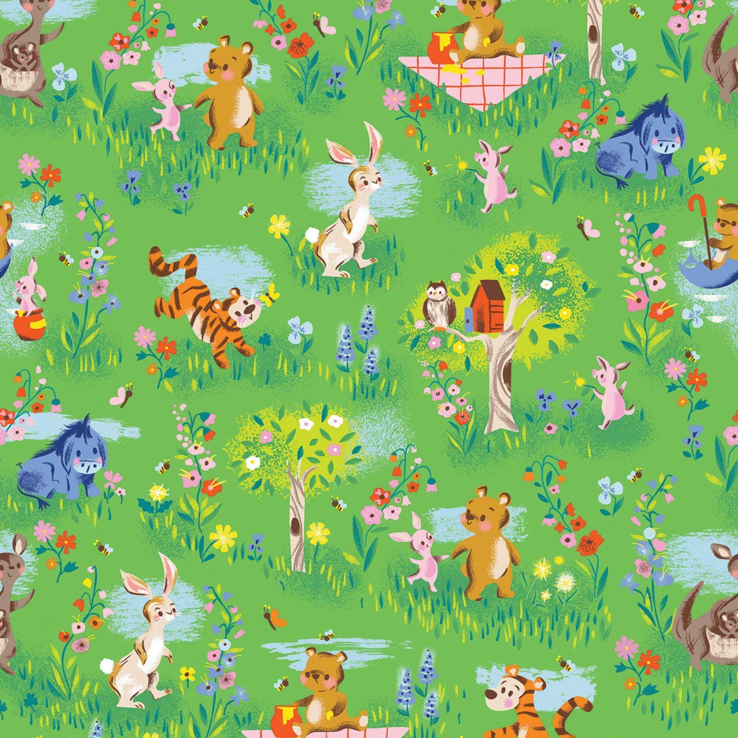 100 Aker Woods by Jill Howarth Riley Blake - Curated Collection - Precuts - Charm Pack - 5in Squares - 100% Quilting Cotton - 42ct